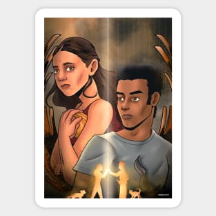 Lyra and Will - His Dark Materials Sticker